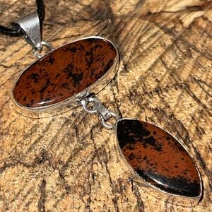 Mahogany Obsidian Pendant 2 1/2”